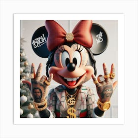 Minnie Bling bling Art Print