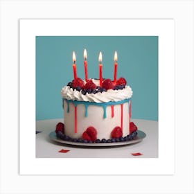 Birthday cake Art Print