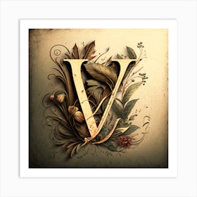 Letter V 1 Art Print