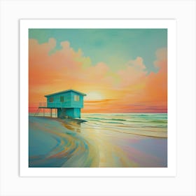 Living On The Beach 1 Art Print