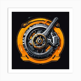 Logo Vector Mechanic Car Repair Automotive Tools Service Garage Wrench Gear Maintenance (2) Art Print