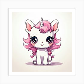 Cute Unicorn 147 Art Print