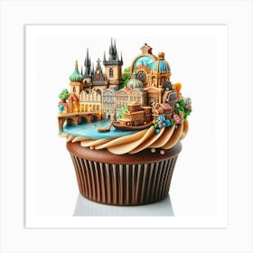 Prague Cupcake Art Print