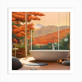 Bathroom With A View Art Print
