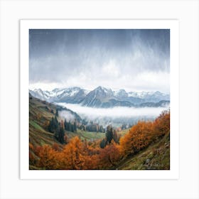 Autumn Landscape Panorama Tatra Mountains Embracing The Gentle Hues Of Fall Trees Awash With Orang 2 1 Art Print