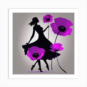 Silhouette Of A Woman 21 Art Print