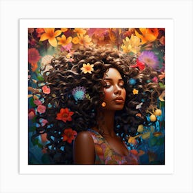 Flower Girl 5 Art Print