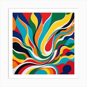 LEAP FROG ABSTRACT ART Art Print