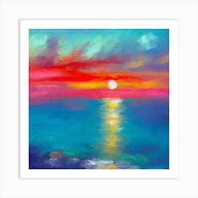 Abstract Sunset Art Print