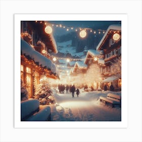 Christmas In The Alps Art Print