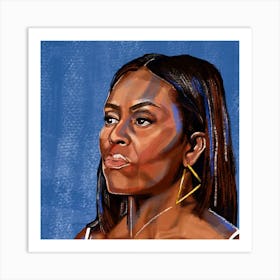 Michelle Obama Square Art Print
