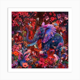 Elephant In The Jungle 1 Art Print