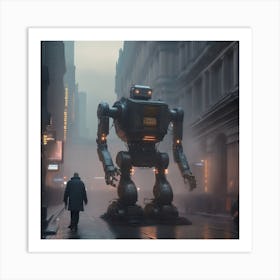 Robot In The City 84 Art Print