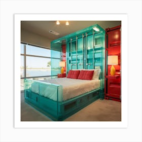 Bedroom With Shipping Containers Art Print