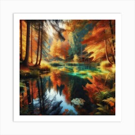 Autumn In The Forest 1 Art Print