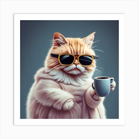 Cat In Sunglasses 1 Art Print
