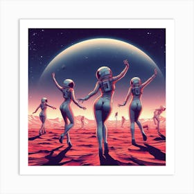 Space Dancers 1 Art Print