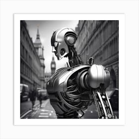 Robot In The City 109 Art Print