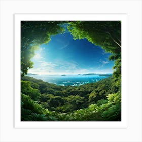 View Of A Tropical Forest Art Print