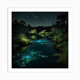 Night In The Forest 16 Art Print