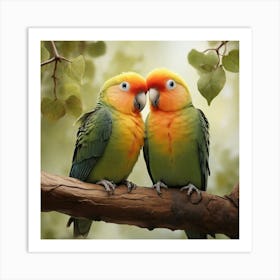 Lovebirds Art Print