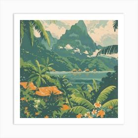 A Tahiti In French Polynesia Lofi Illustration 1720357037 4 Art Print