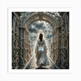 Walking Through The Pearly Gates Art Print