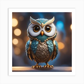 Steampunk Owl Art Print