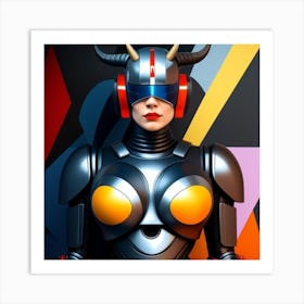 Robot Woman Art Print