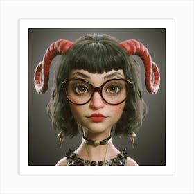 Devil Girl Art Print