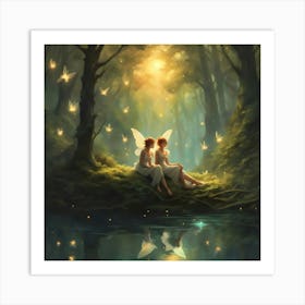 Fairy Friends In The Forest Art Print