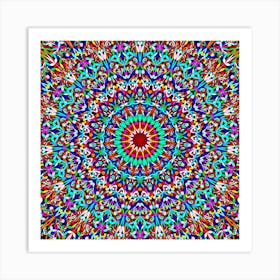 Colorful Life Garden Mandala Art Print