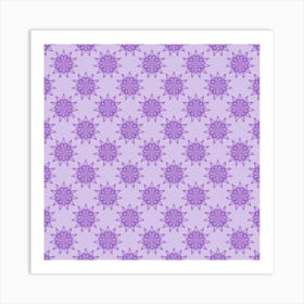 Purple Pattern Seamless Texture Mandala Art Print