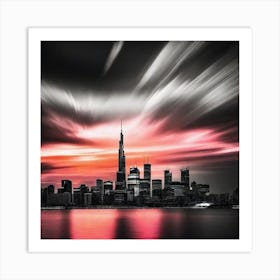 Sunset In Dubai 4 Art Print