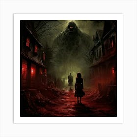 Vintage Horror Scenes Depicted Across A Chaotic Spectrum Chiaroscuro Lighting Dominates With Eerie (2) Art Print