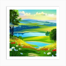 Landscape Painting, Landscape Painting, Landscape Painting, Landscape Painting 25 Art Print