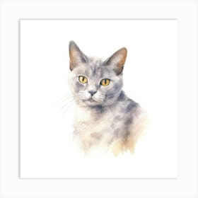 Australian Mist Shorthair Cat Portrait 3 Art Print