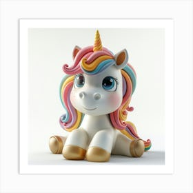 Unicorn Figurine 10 Art Print