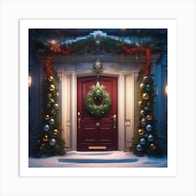 Christmas Decoration On Home Door Epic Royal Background Big Royal Uncropped Crown Royal Jewelry (14) Art Print