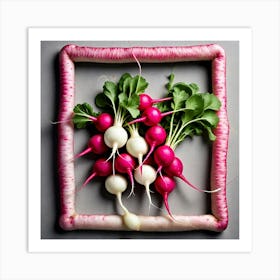 Radishes In A Frame 17 Art Print