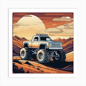 Monster Truck 9 Art Print