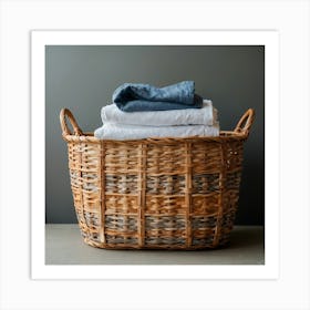 Laundry Basket Laundry Basket Art Print