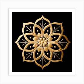 Golden Flower Art Print