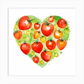 Heart Of Tomatoes Art Print