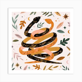 Snakes Square Art Print