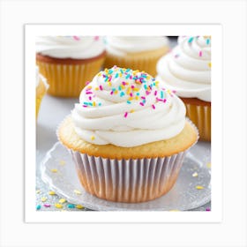 Cupcakes With Sprinkles 1 Art Print