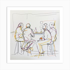 People At The Bar Art Print