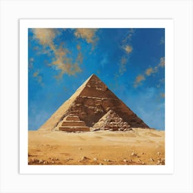 A Pyramids Of Giza Oil Painting Illustration 1719955498 3 Art Print