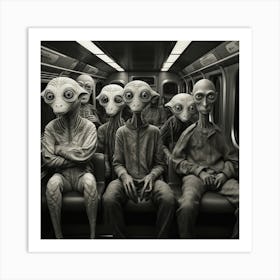 Alien Subway 7 1 Art Print