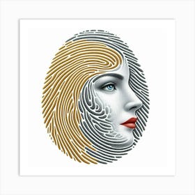 A woman's profile 7 Art Print